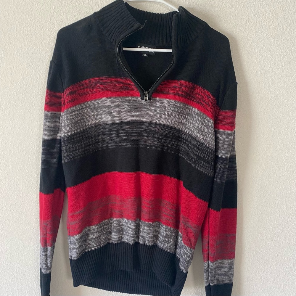 Carbon Sweater Quarter Zip Mens Adult Small